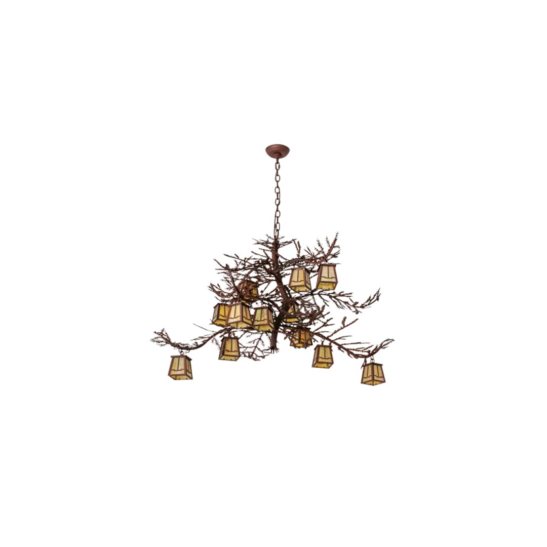 Pine Branch Valley View 12 Light 40" Wide Chandelier