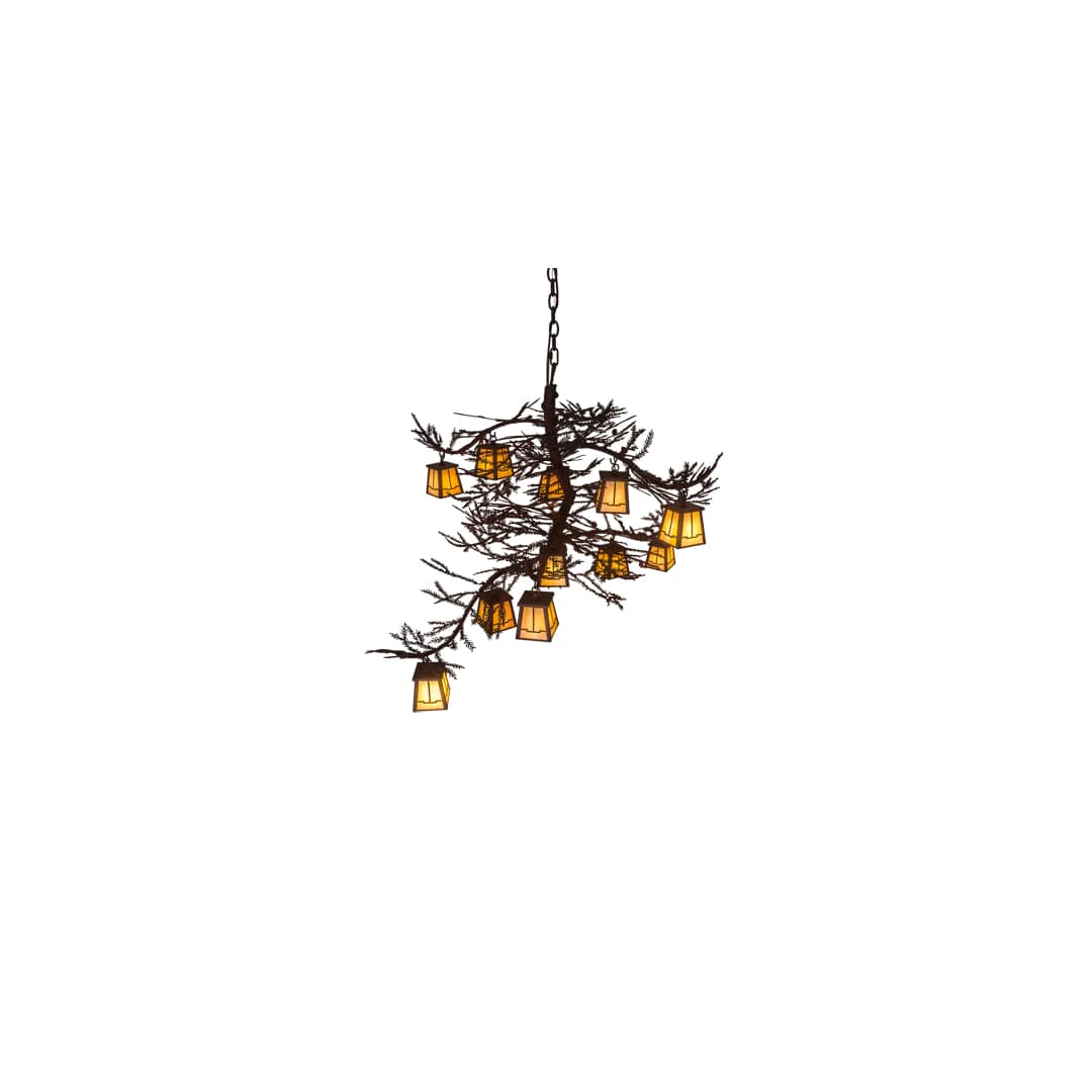 Pine Branch Valley View 12 Light 40" Wide Chandelier