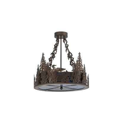 Loon 4 Light 20" Wide Semi-Flush Drum Ceiling Fixture