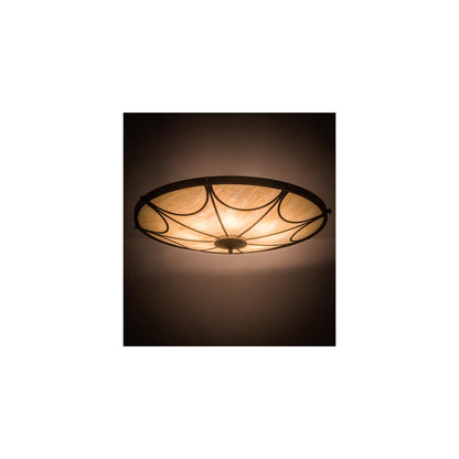 Carousel 8 Light 42" Wide Semi-Flush Bowl Ceiling Fixture - Timeless Bronze Finish