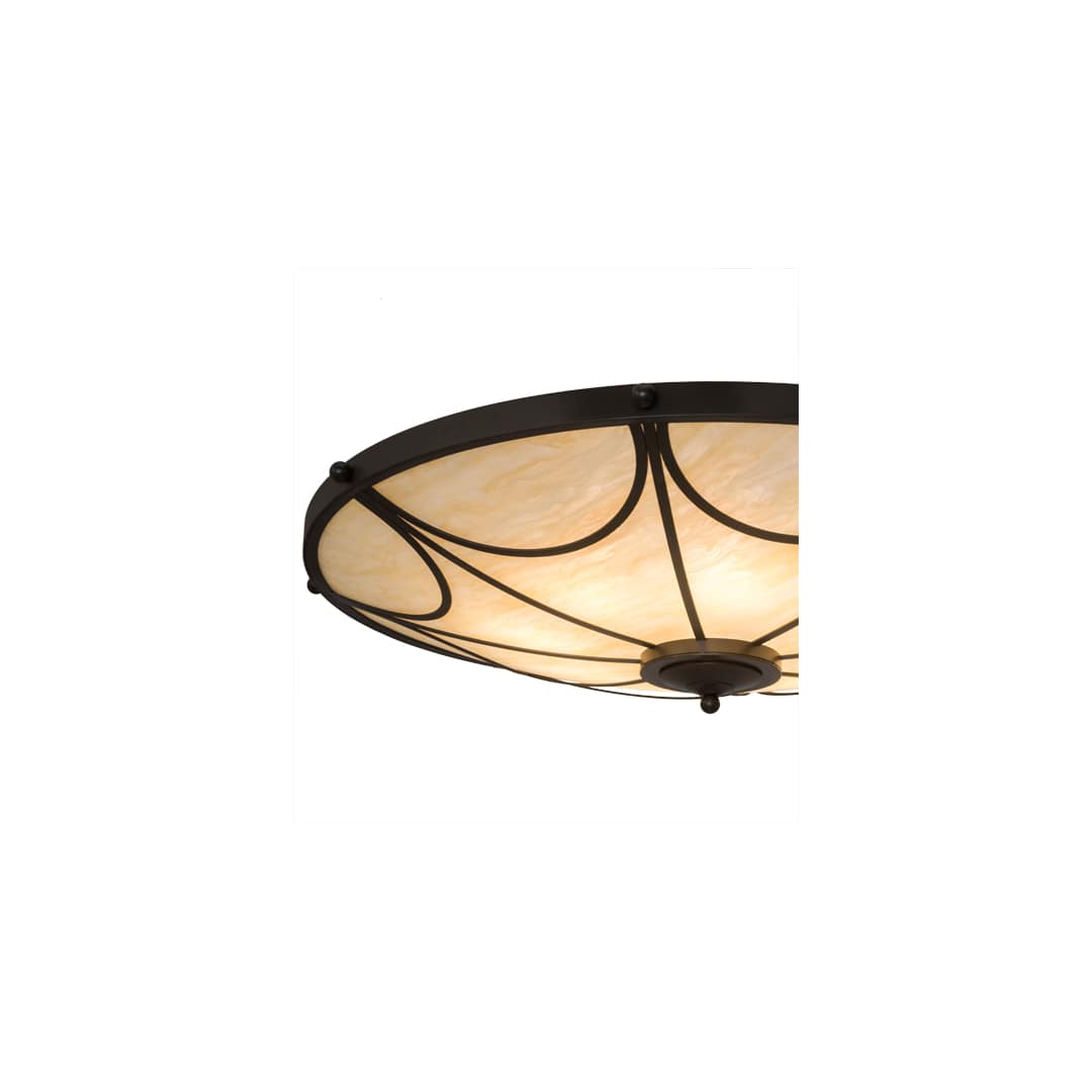 Carousel 8 Light 42" Wide Semi-Flush Bowl Ceiling Fixture - Timeless Bronze Finish