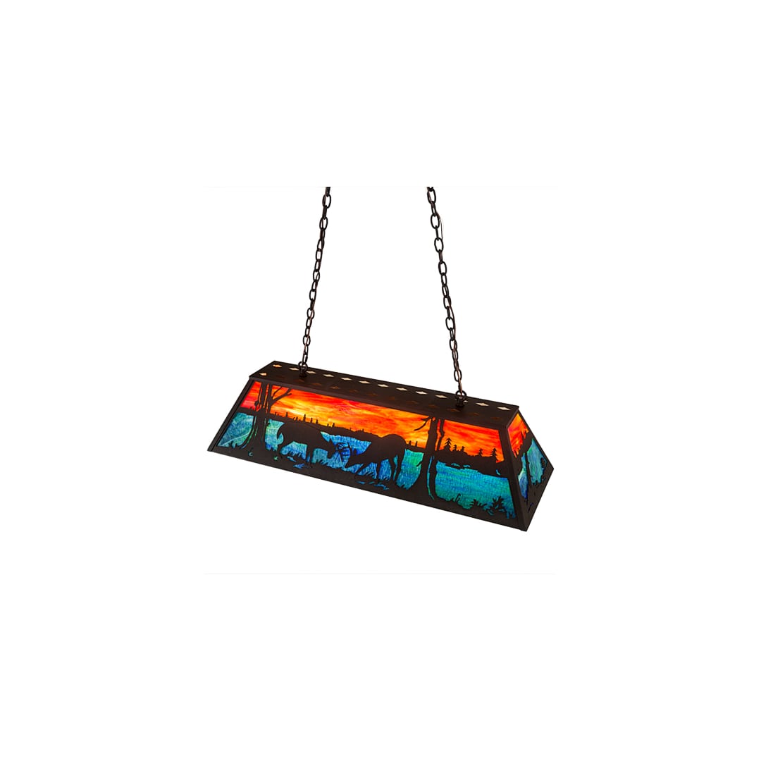 Battling Bucks 6 Light 17" Wide Linear Pendant