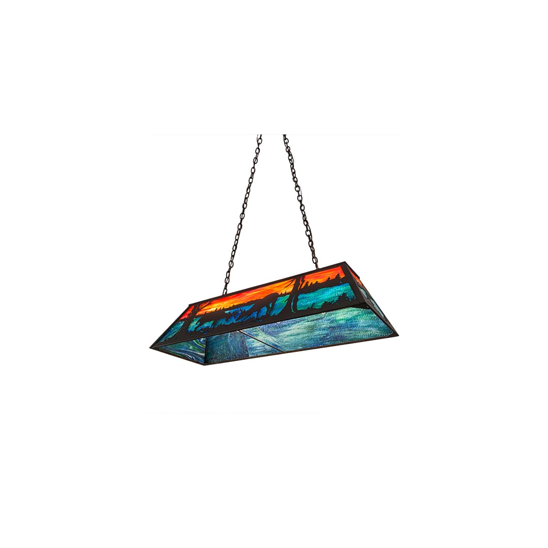 Battling Bucks 6 Light 17" Wide Linear Pendant