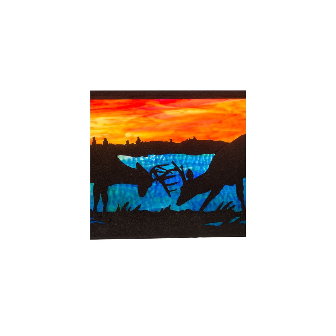 Battling Bucks 6 Light 17" Wide Linear Pendant