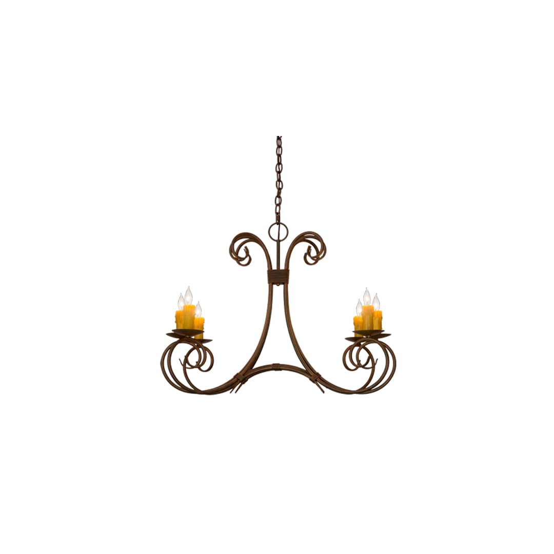 Long Elon 6 Light 20" Wide Taper Candle Style Chandelier