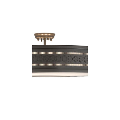 Cilindro Circleline 8 Light 42" Wide Semi-Flush Drum Ceiling Fixture
