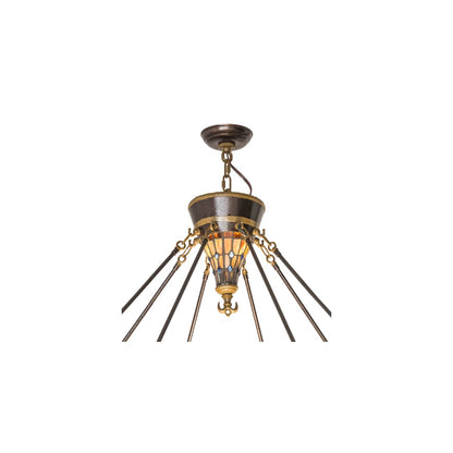 Fleur-de-lis 8 Light 45" Wide Pendant