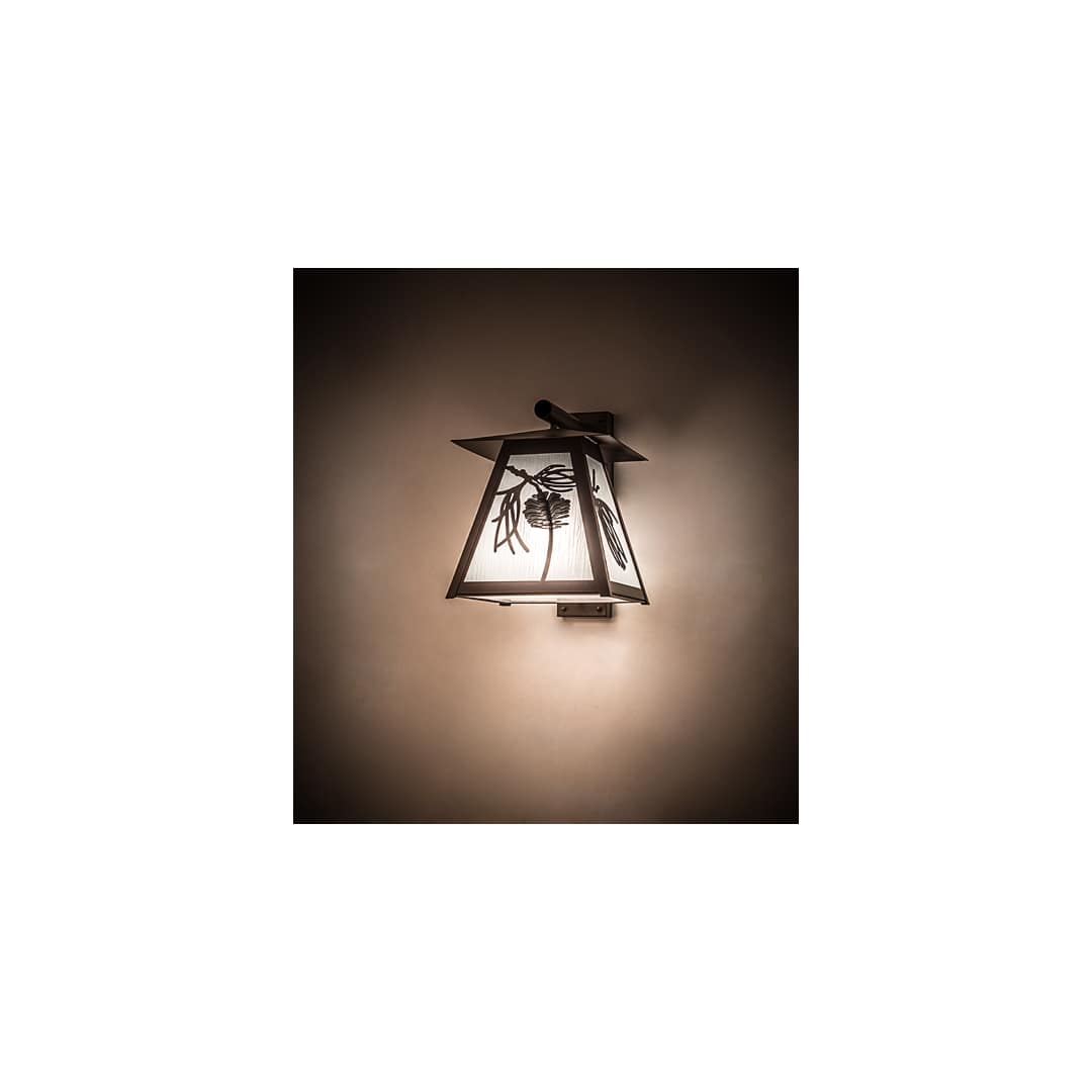 Scotch Pine 20" Tall Wall Sconce with Shade