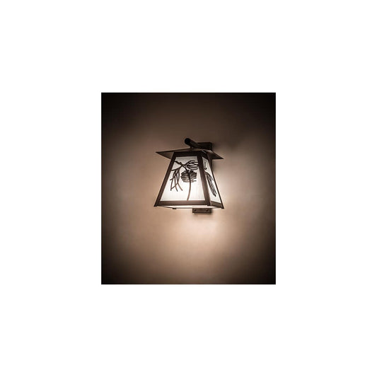 Scotch Pine 20" Tall Wall Sconce with Shade