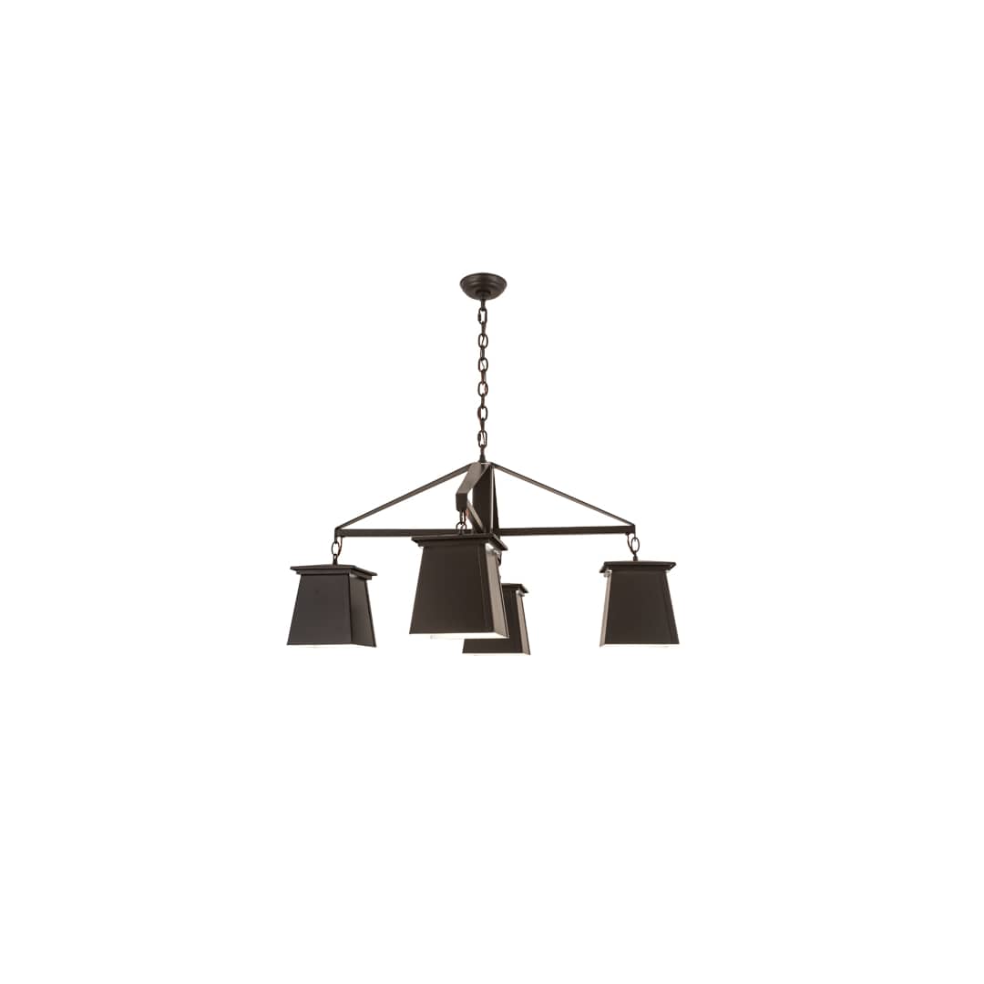 Mission Midnight 4 Light 41" Wide Chandelier