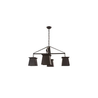 Mission Midnight 4 Light 41" Wide Chandelier