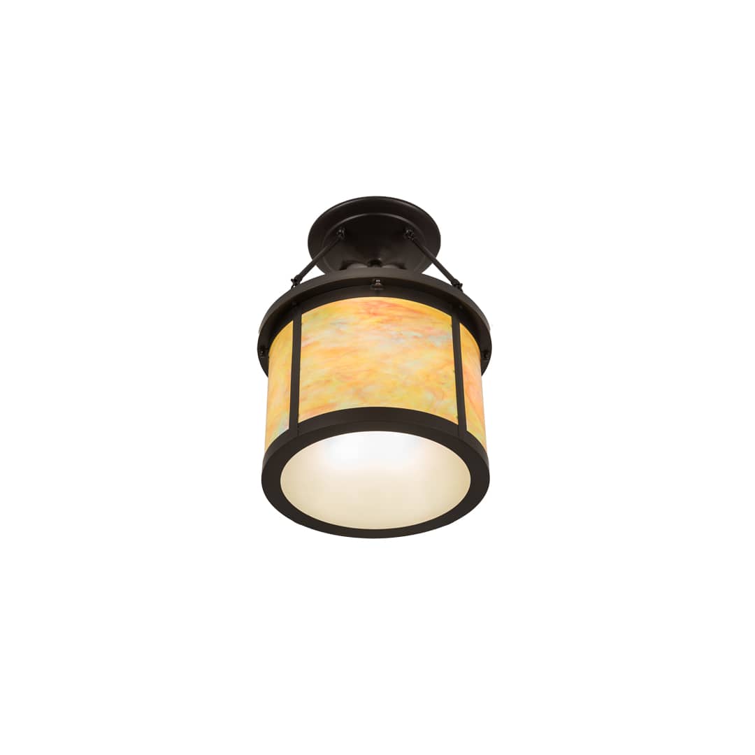 Arts and Crafts 4 Light 20" Wide Semi-Flush Drum Ceiling Fixture