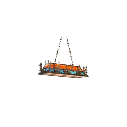 6 Light 54" Wide Billiard Linear Pendant