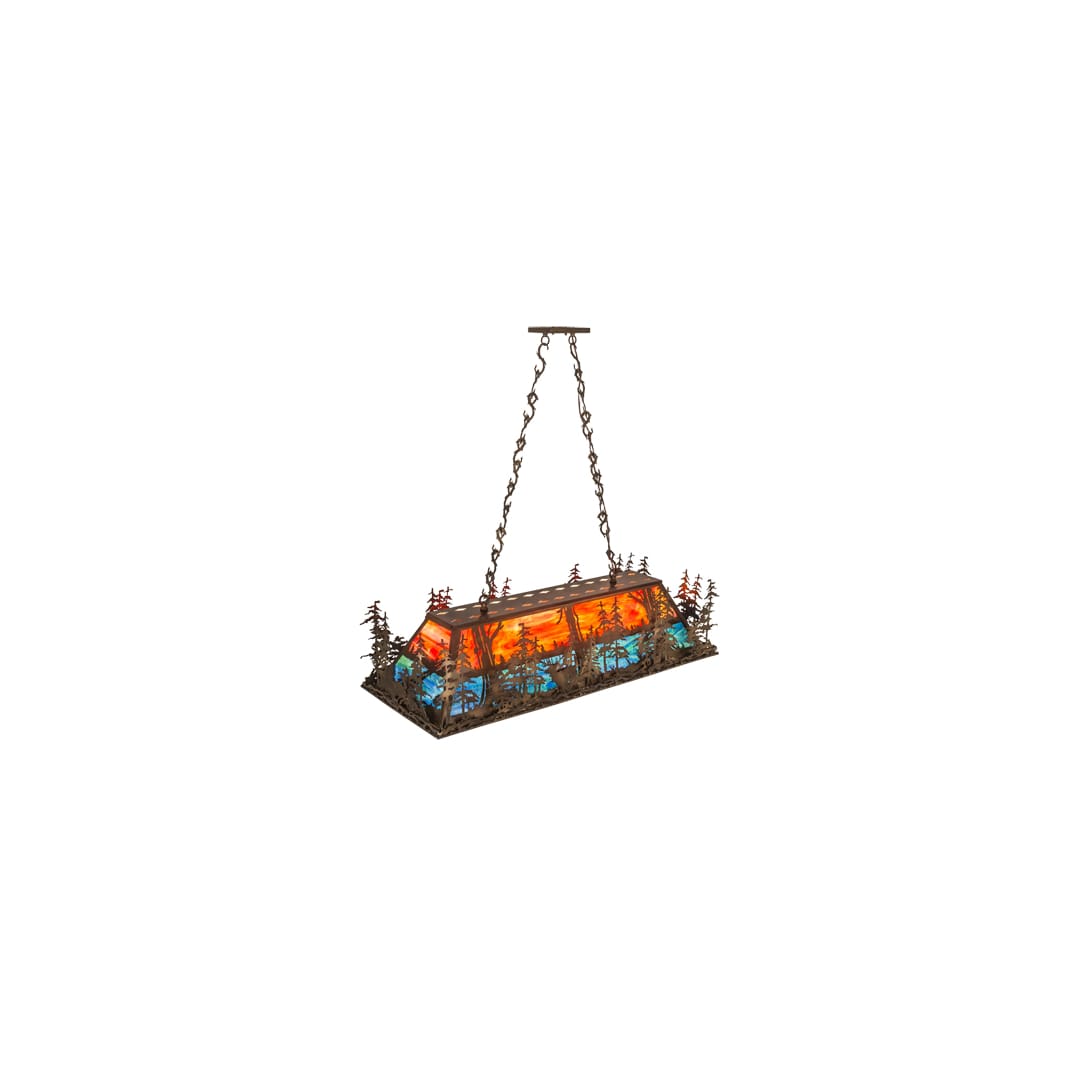 6 Light 54" Wide Billiard Linear Pendant