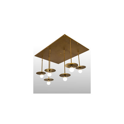 6 Light 74" Wide Abstract Multi Light Pendant