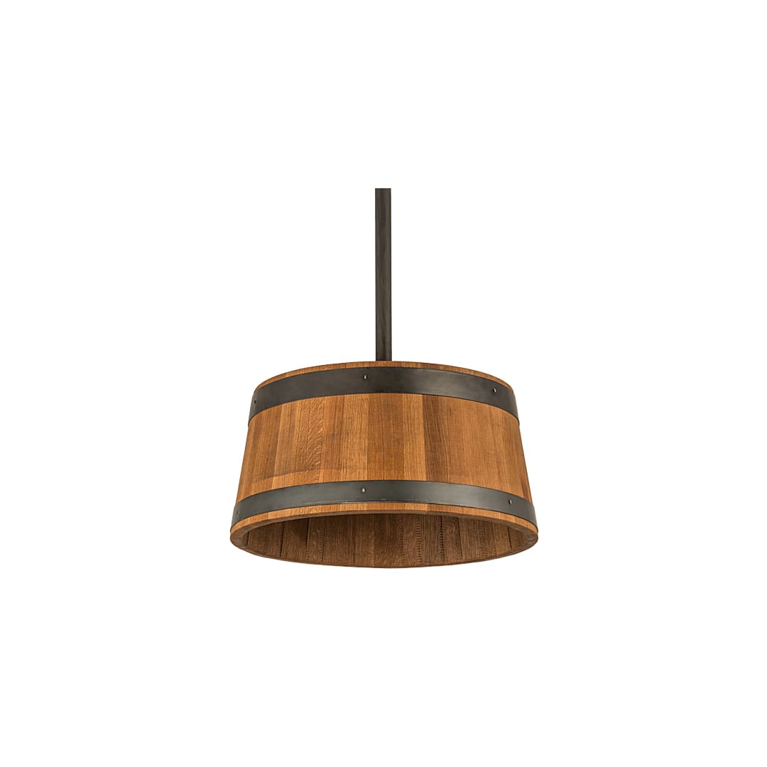 3 Light 25" Wide Wood Pendant