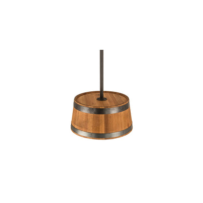 3 Light 25" Wide Wood Pendant