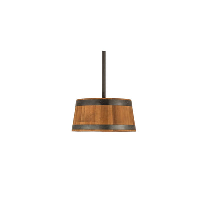 3 Light 25" Wide Wood Pendant