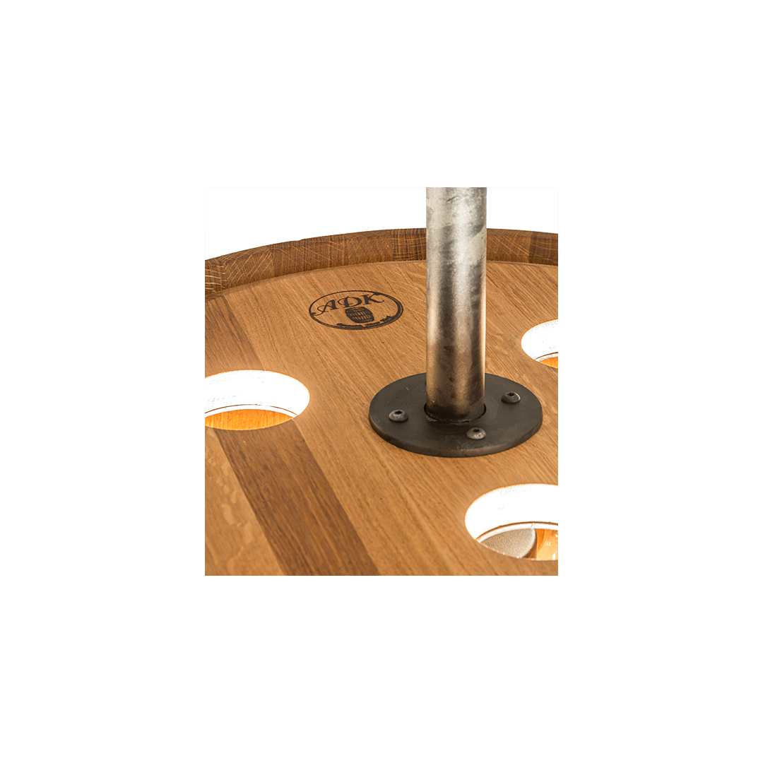 3 Light 25" Wide Wood Pendant
