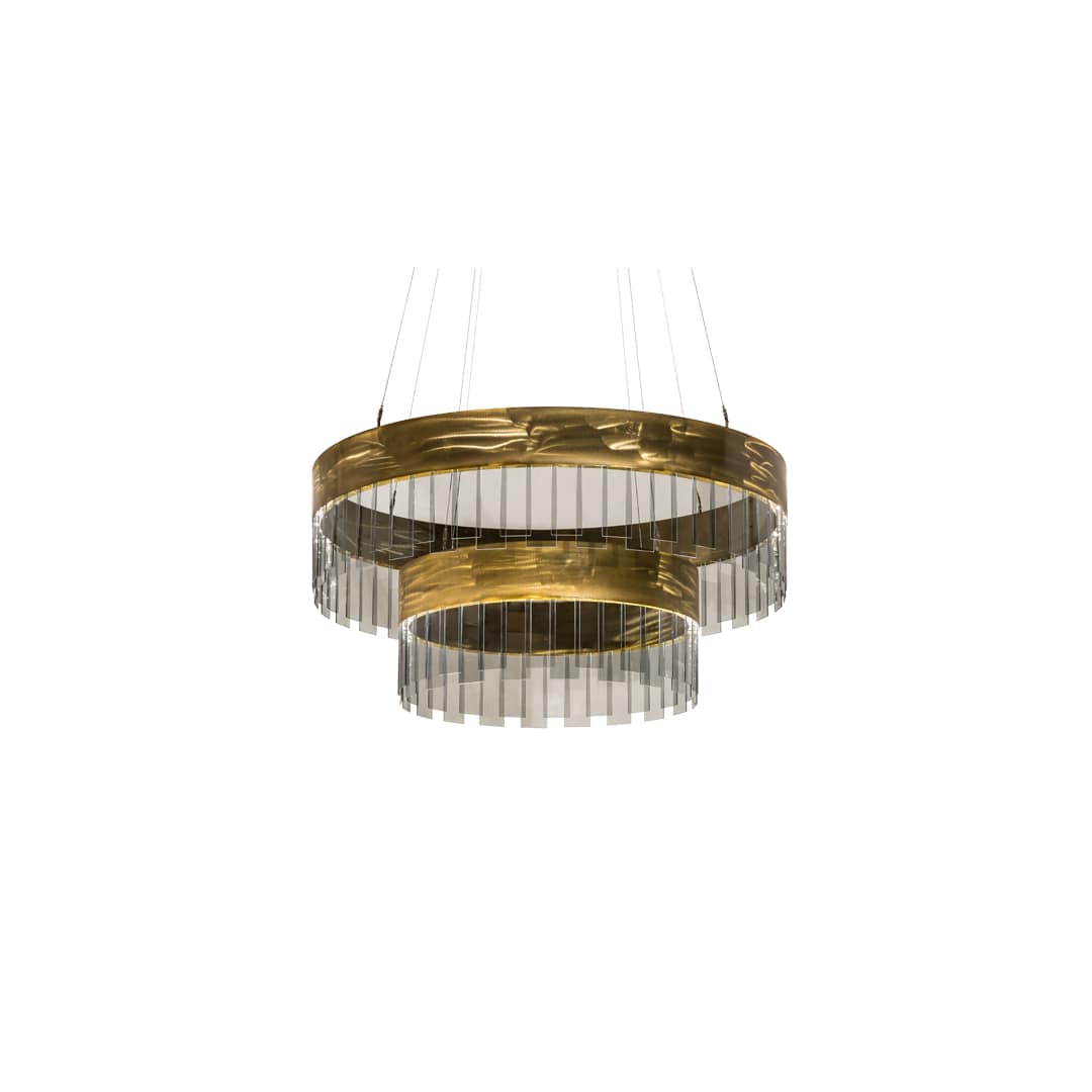 2 Light 43" Wide Suspension Pendant