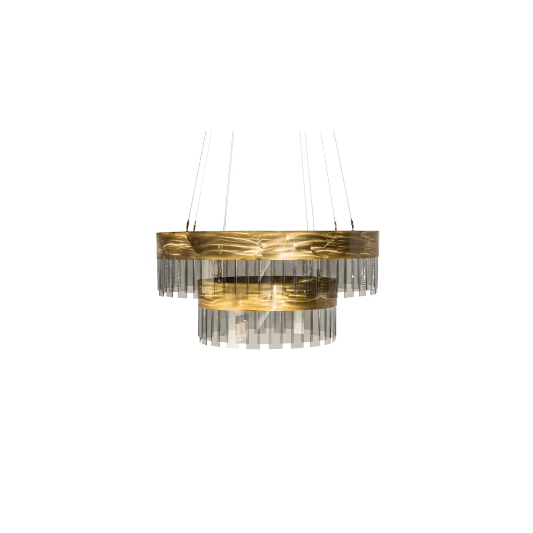 2 Light 43" Wide Suspension Pendant