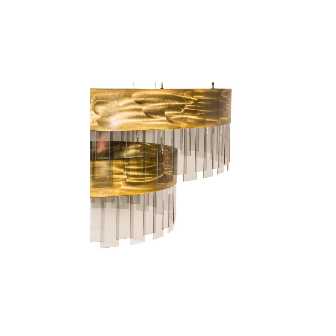 2 Light 43" Wide Suspension Pendant