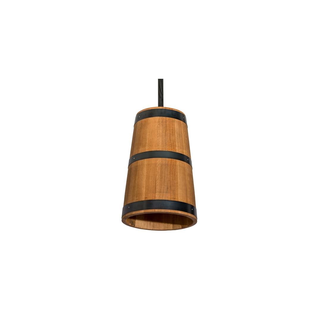 3 Light 17" Wide Wood Pendant
