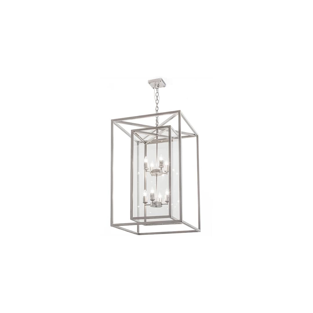 8 Light 34" Wide Taper Candle Pendant