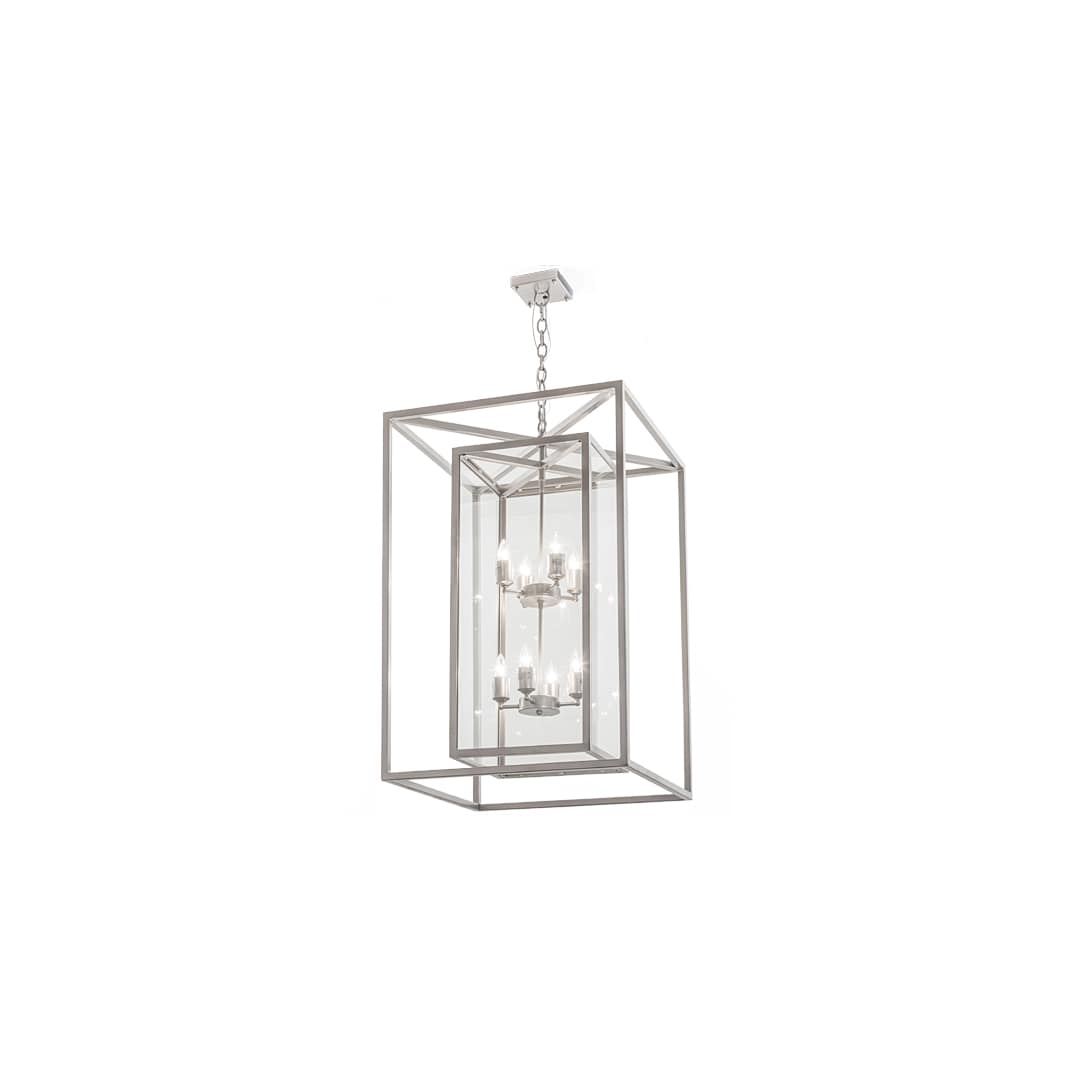 8 Light 34" Wide Taper Candle Pendant
