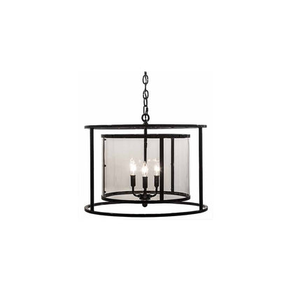 3 Light 22" Wide Taper Candle Pendant