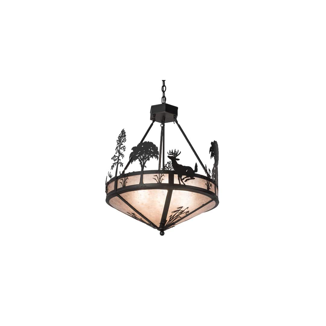 4 Light 24" Wide Abstract Pendant