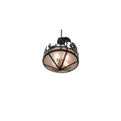 4 Light 24" Wide Abstract Pendant