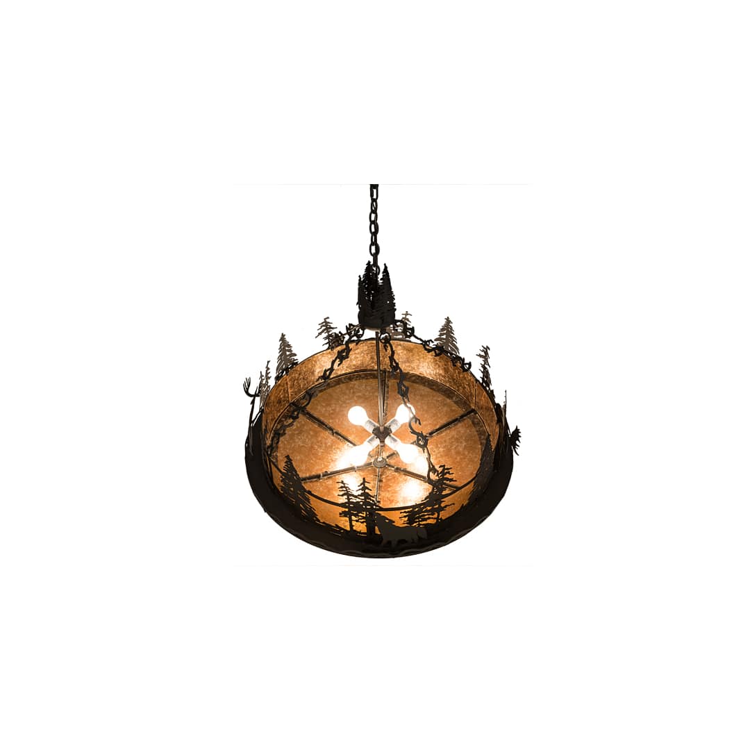 4 Light 34" Wide Abstract Pendant