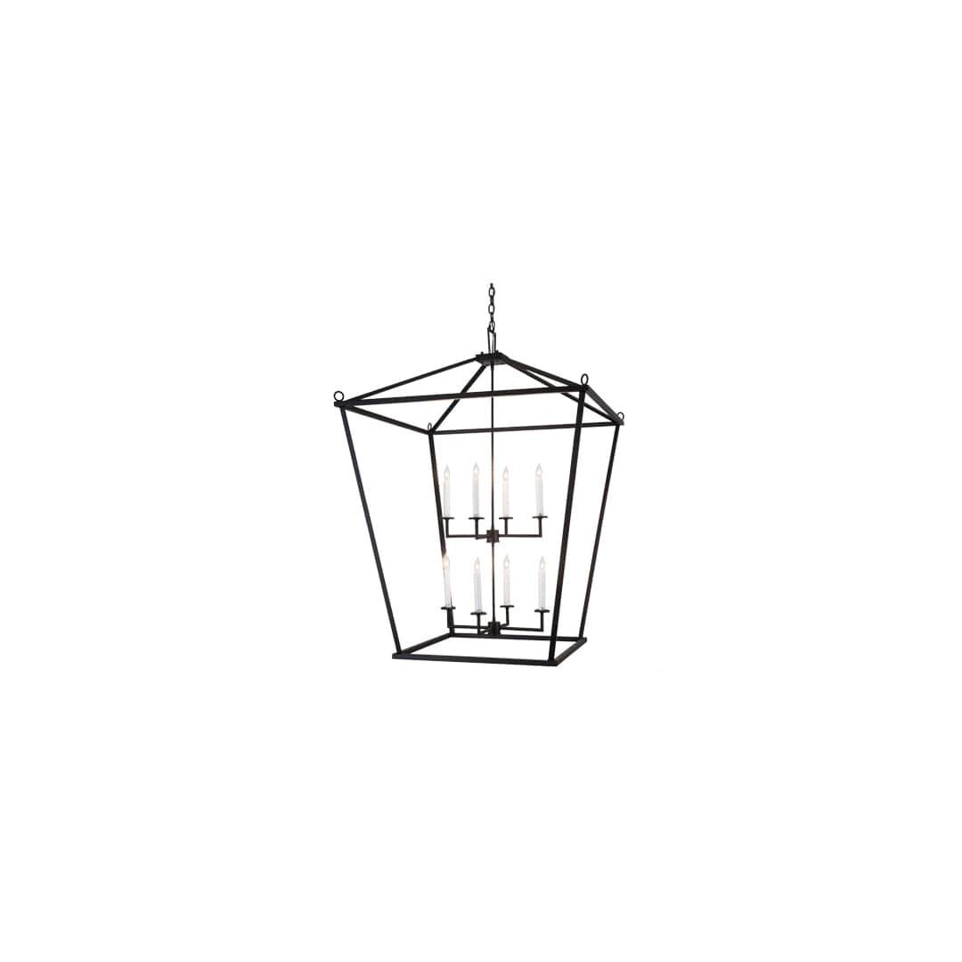 8 Light 51" Wide Taper Candle Pendant