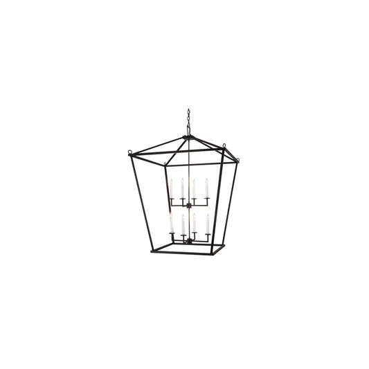 8 Light 51" Wide Taper Candle Pendant