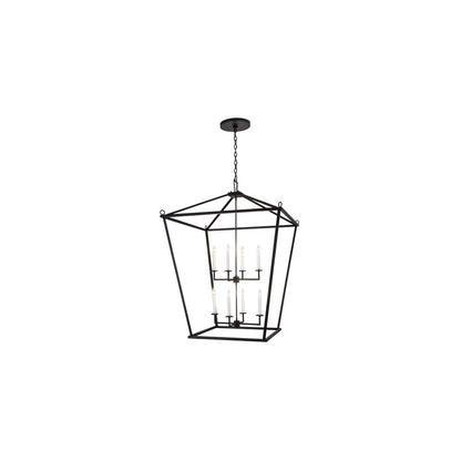 8 Light 51" Wide Taper Candle Pendant
