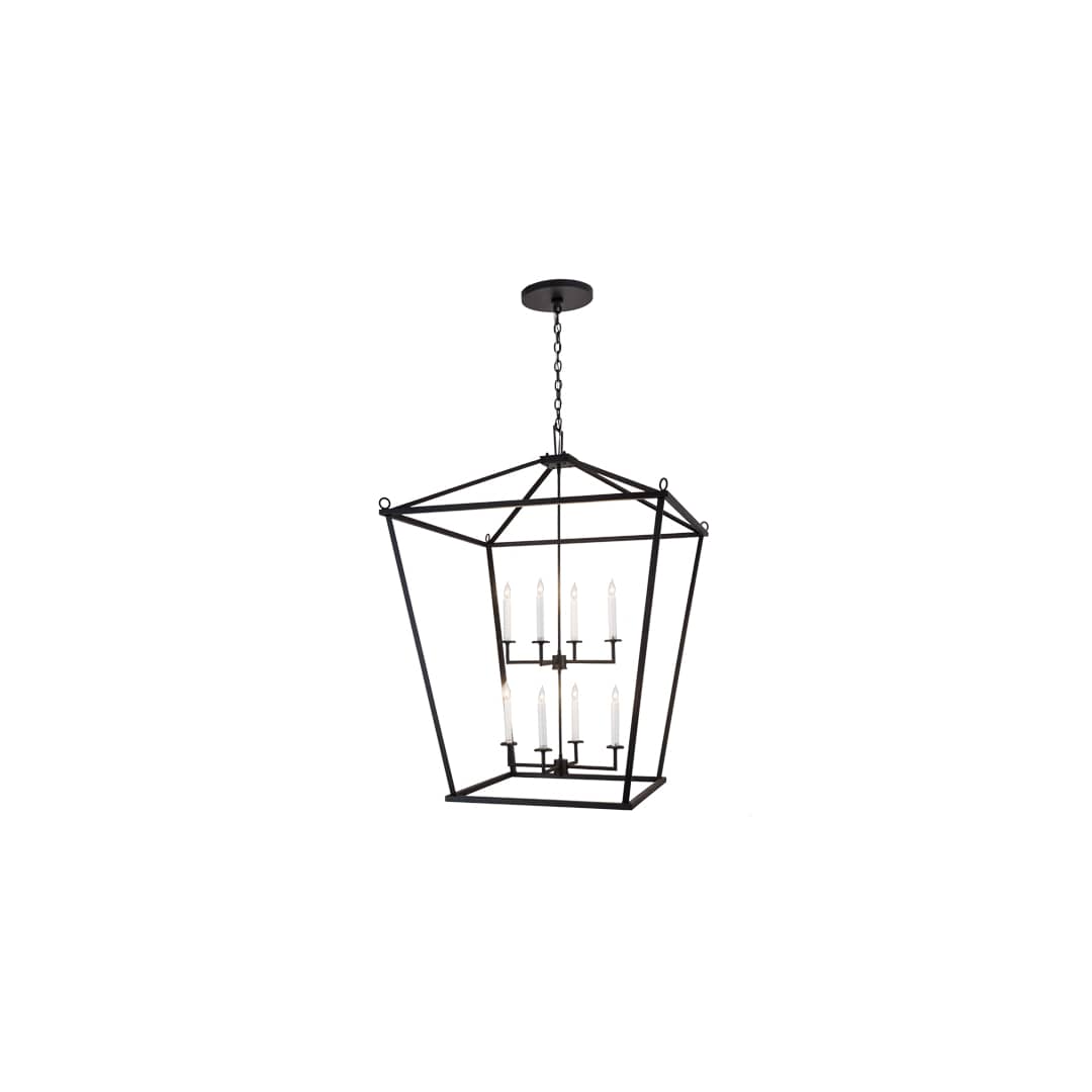 8 Light 51" Wide Taper Candle Pendant