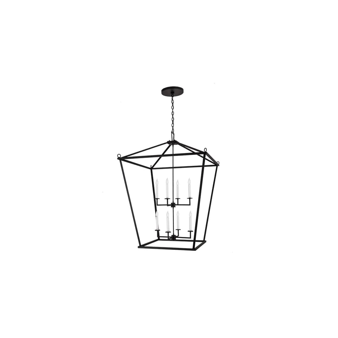 8 Light 51" Wide Taper Candle Pendant