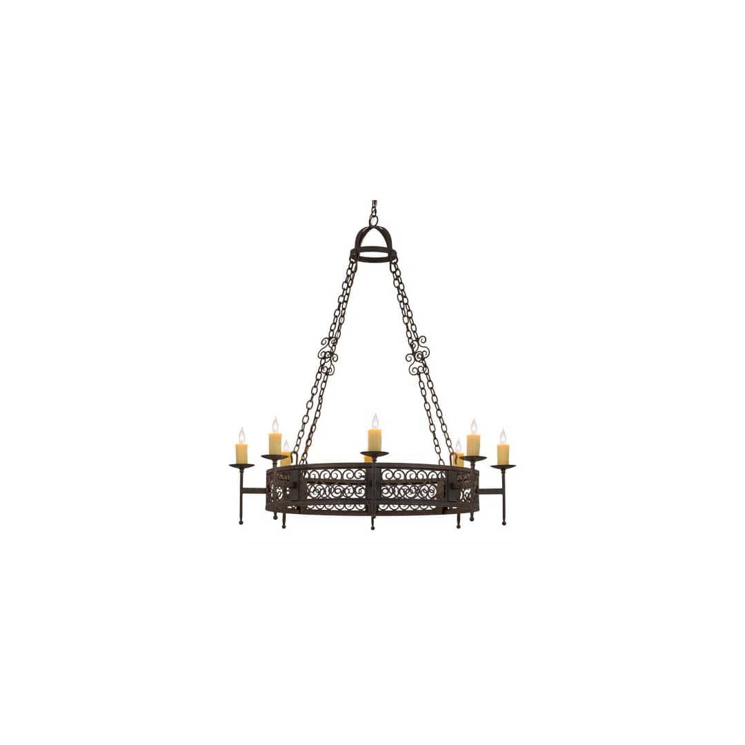 Toscano 8 Light 48" Wide Taper Candle Style Chandelier
