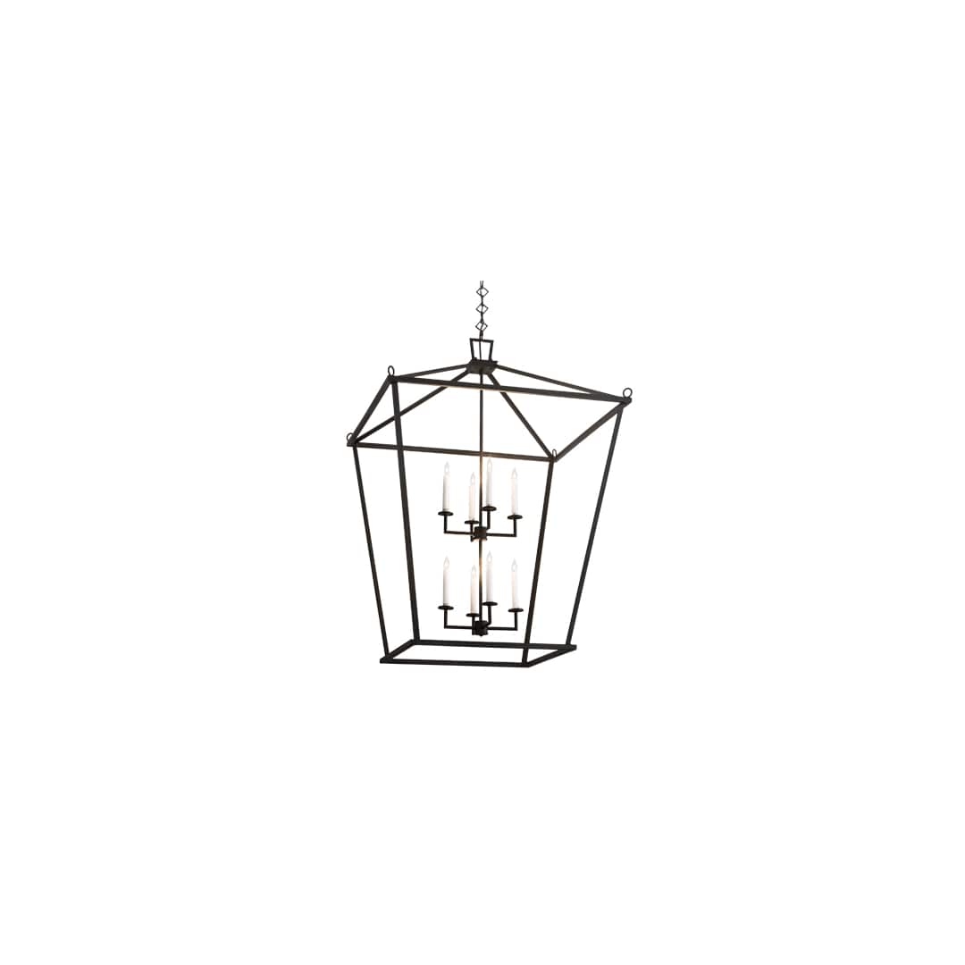 8 Light 51" Wide Taper Candle Pendant