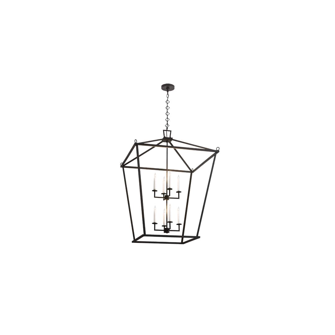 8 Light 51" Wide Taper Candle Pendant