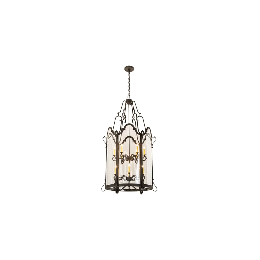 12 Light 33" Wide Taper Candle Pendant