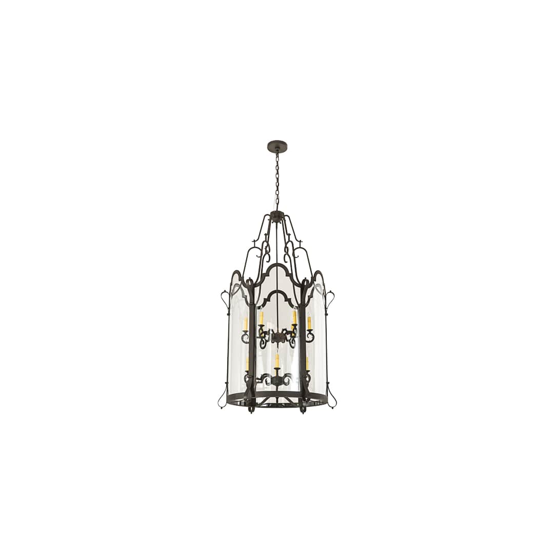 12 Light 33" Wide Taper Candle Pendant