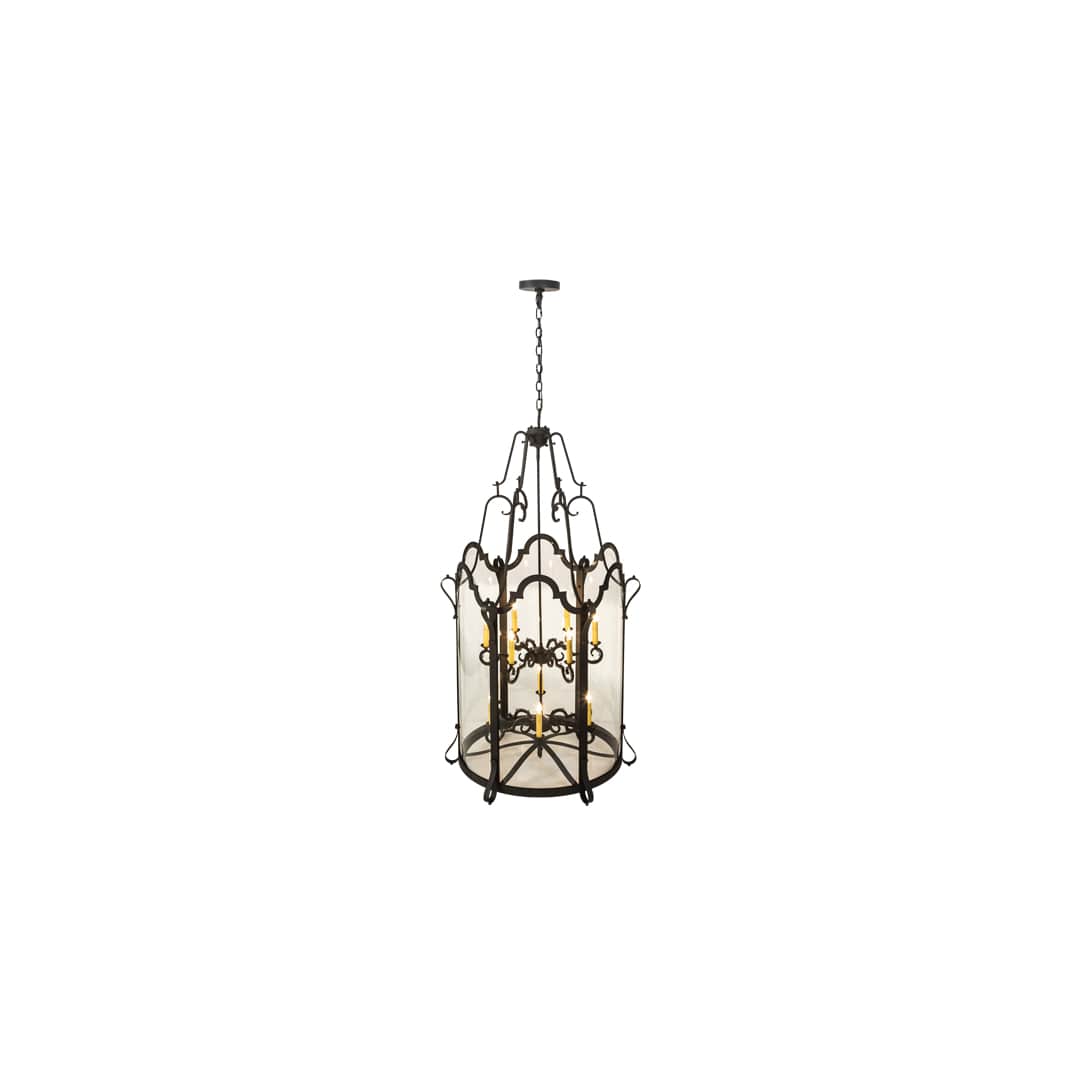 12 Light 33" Wide Taper Candle Pendant