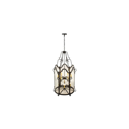 12 Light 33" Wide Taper Candle Pendant