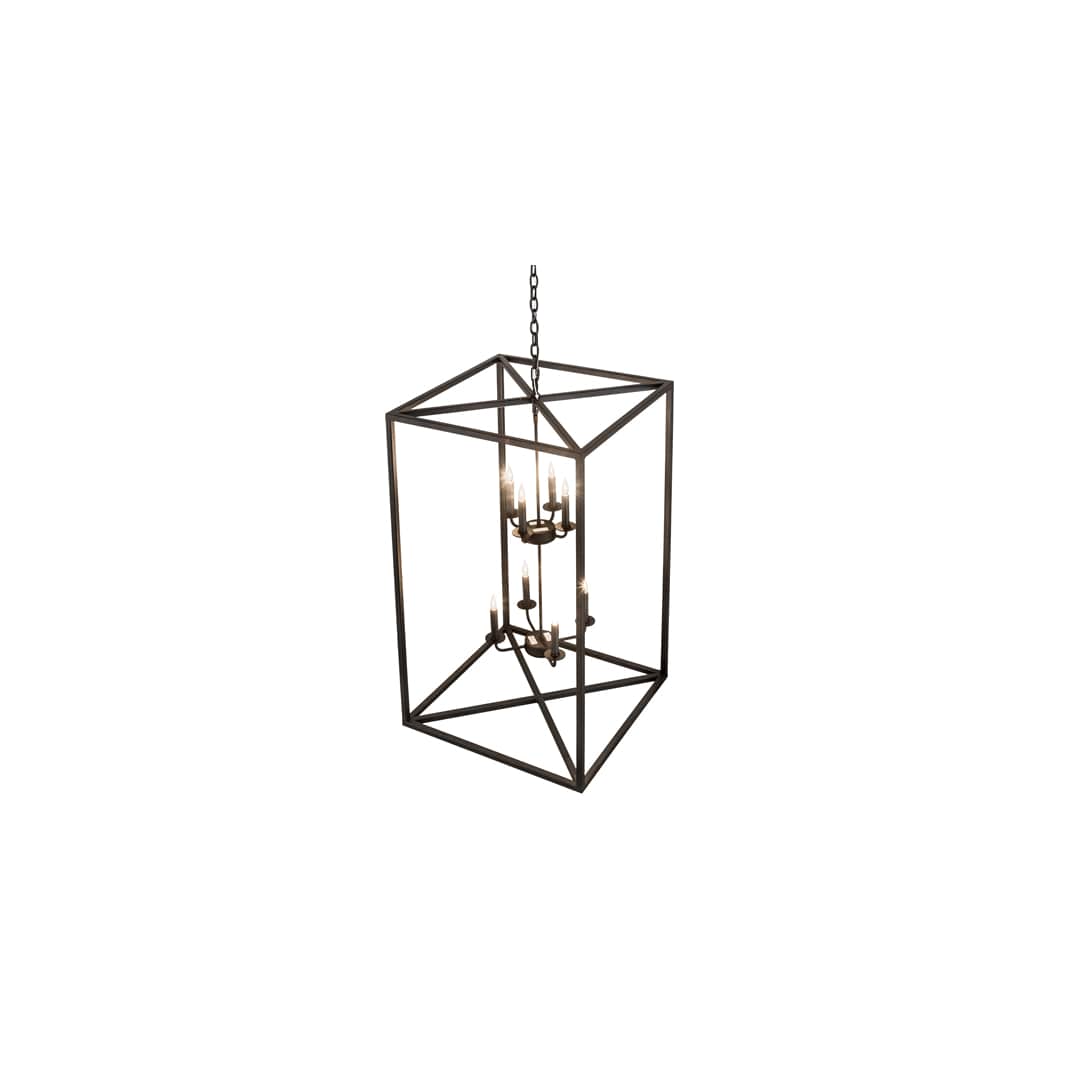 8 Light 34" Wide Taper Candle Pendant