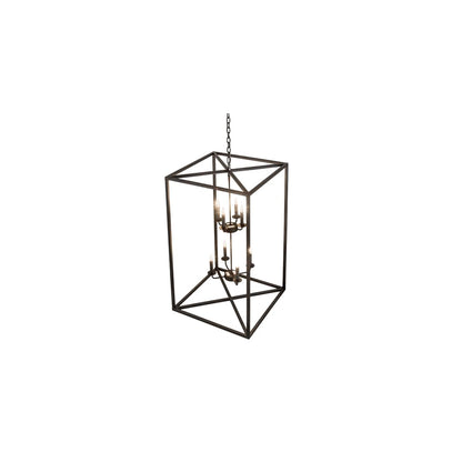 8 Light 34" Wide Taper Candle Pendant