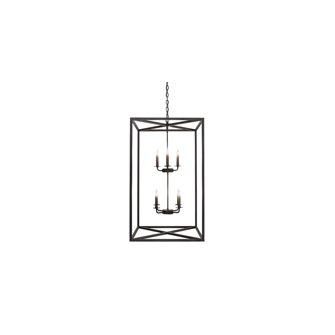 8 Light 34" Wide Taper Candle Pendant