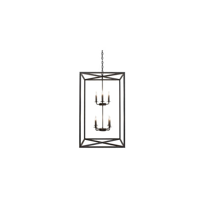 8 Light 34" Wide Taper Candle Pendant
