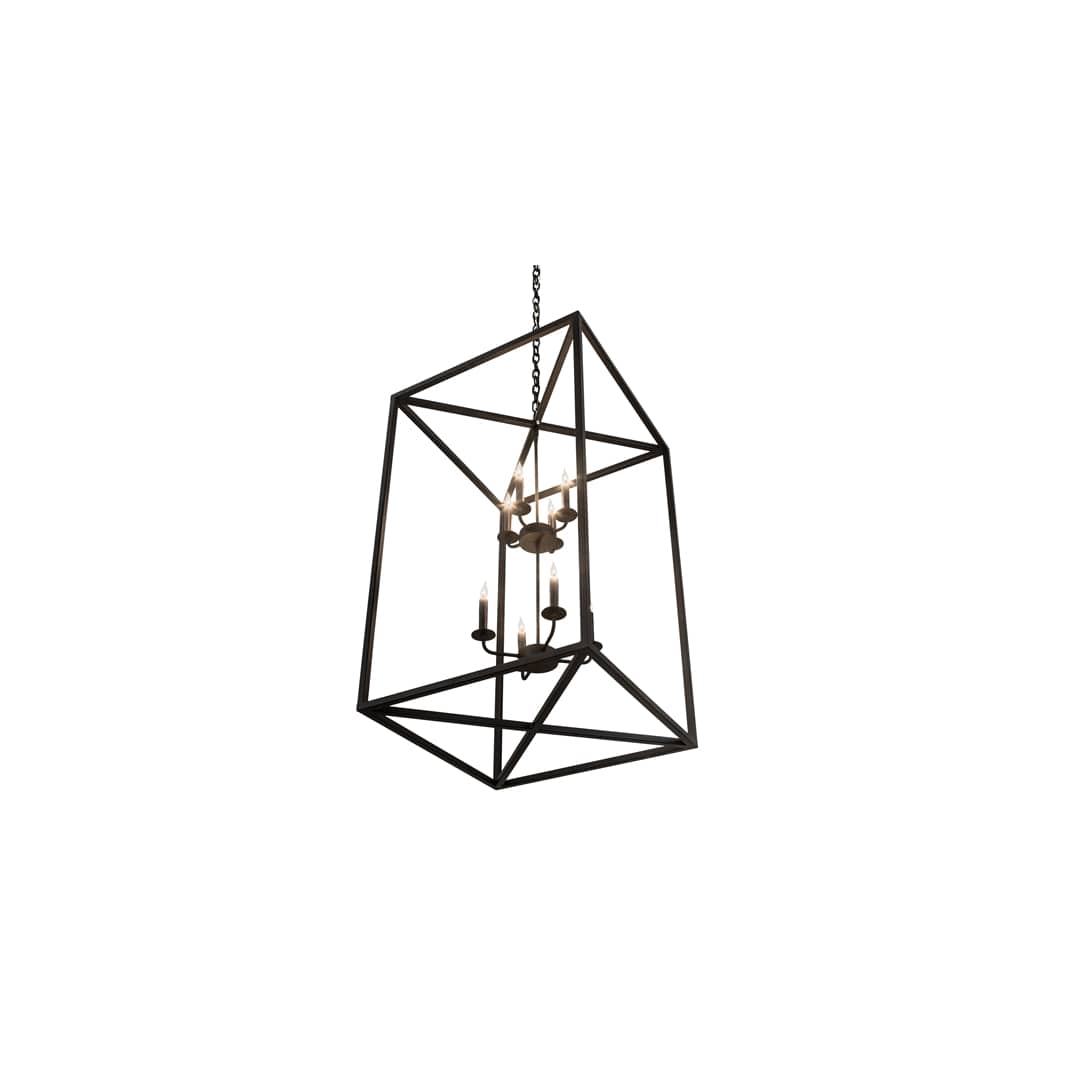 8 Light 34" Wide Taper Candle Pendant